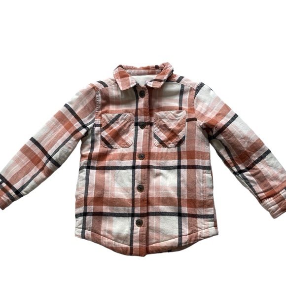 WONDER NATION Girl’s Plaid Button Down Shacket  Size: S (6-6X) - Picture 1 of 7